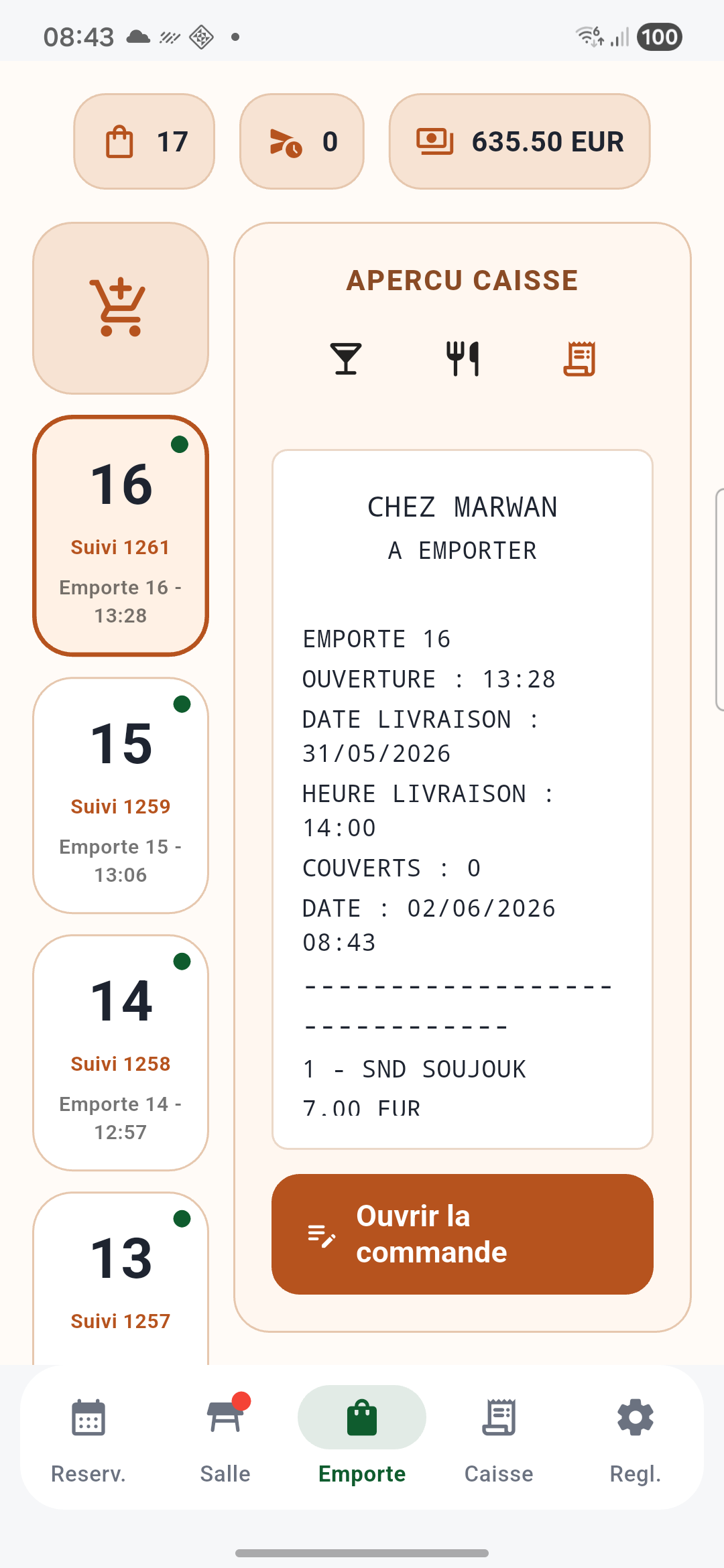 Apercu Poket Restaurants - emporte